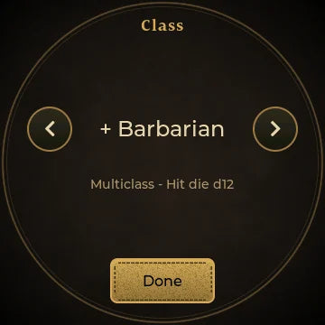 Choosing a multiclass: + Barbarian, hit die d12
