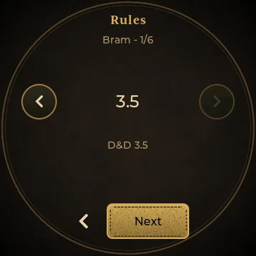 New character Rules step set to 3.5